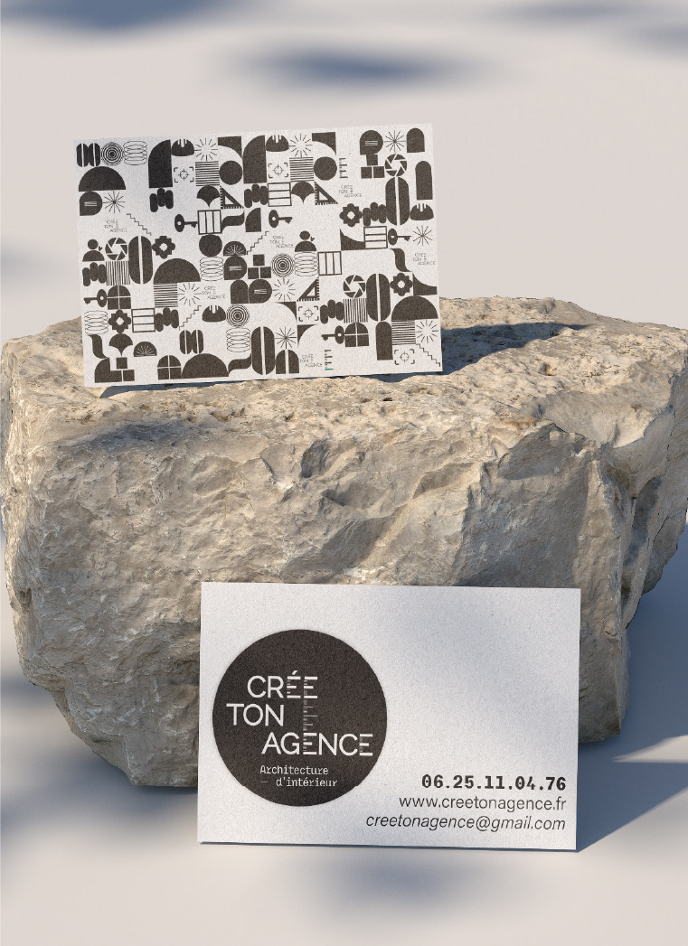 Carte de visite et carte de vœux Crée Ton Agence